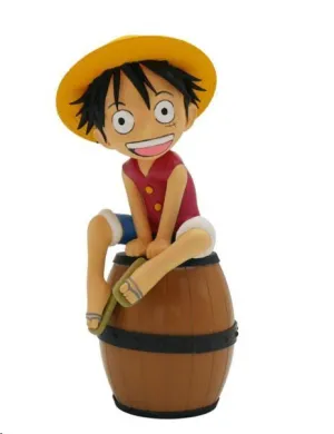 ONE PIECE FIGURA CON LUZ MONKEY.D.LUFFY SOBRE BARRIL 27 CM
