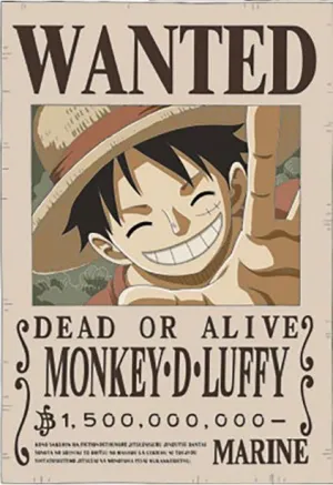 ONE PIECE LAMPARA NEON 40 CM WANTED LUFFY