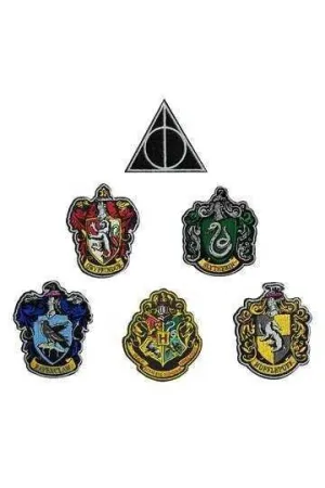 HARRY POTTER PACK 6 PARCHES ESCUDOS DE LAS CASAS HARRY POTTER              
