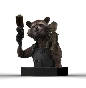 GUARDIANES DE LA GALAXIA VOL.2 BUSTO 1/6 16 CM ROCKET RACCOON & GROOT      