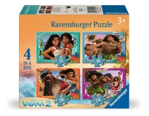 DISNEY VAIANA 2 PUZZLES 4 IN A BOX DIFERENTES PIEZAS