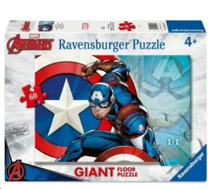 MARVEL AVENGERS PUZZLE GIGANTE CAPITAN AMERICA 60 PIEZAS
