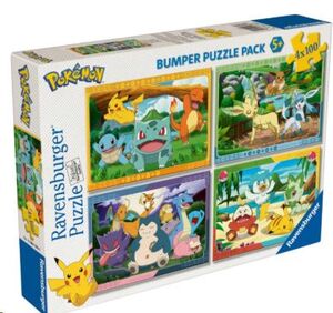 POKEMON PUZZLE BUMPER PACK  4 X 100 PIEZAS