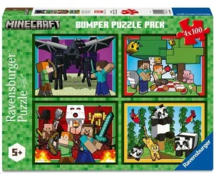 MINECRAFT PUZZLE 4X100 PIEZAS