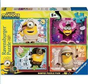 MINIONS & MONSTERS PUZZLE 4X100 PIEZAS