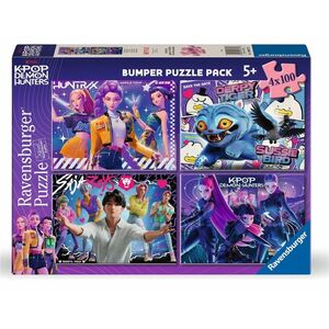K-POP DEMON HUNTERS PUZZLE BUMPER PACK 4 X 100 PC