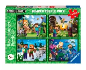 MINECRAFT PUZZLE 4X100 PIEZAS