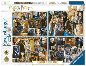 HARRY POTTER PUZZLE 4 X 100 PIEZAS BUMPER PACK                             