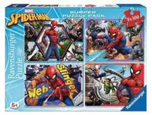 SPIDER-MAN PUZZLE 4 X 100 PIEZAS BUMPER PACK                               