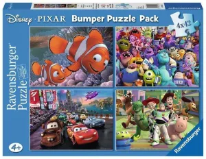 DISNEY PIXAR PUZZLE 4 X 42 PIEZAS BUMPER PACK                              