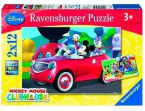 MICKEY & MINNIE EN EL COCHE PUZZLE 2X12 PIEZAS