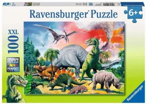 BAJO LOS DINOSAURIOS PUZZLE 100 PIEZAS XXL                                 