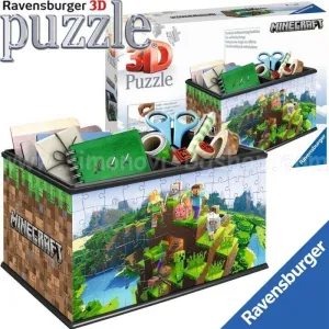 MINECRAFT PUZZLE 3D STORAGE BOX