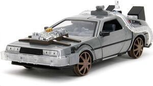 BACK TO THE FUTURE III DELOREAN TIME MACHINE 1885 VEHICULO 1/24 SCALE