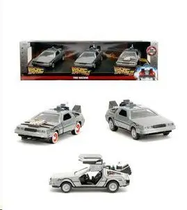 REGRESO AL FUTURO SET DELOREAN 3 VEHICULOS 1/32