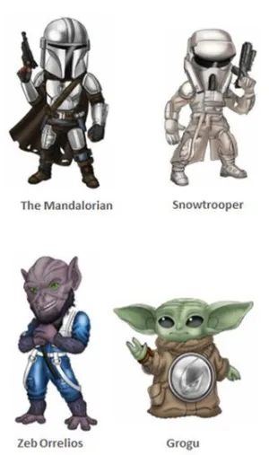 STAR WARS THE MANDALORIAN FIGURA DE METAL 7 CM SURTIDO