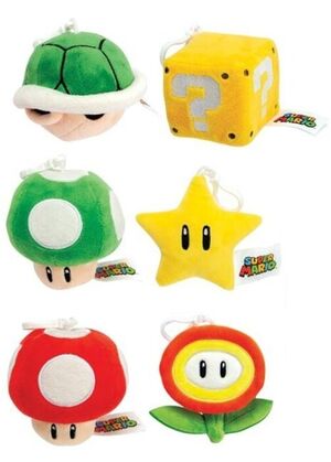 SUPER MARIO LLAVERO PELUCHE ICONS