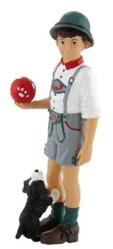 BULLYLAND ANIMAL WORLD FIGURA NIÑO GRANJERO PAUL 7CM                       