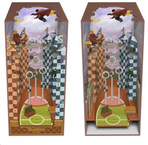 HARRY POTTER MAQUETA BOOK NOOK TINY ADVENTURES CAMPO DE QUIDDITCH 23 CM