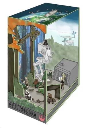 STAR WARS MAQUETA BOOK NOOK TINY ADVENTURES BATTLE OF ENDOR 23 CM