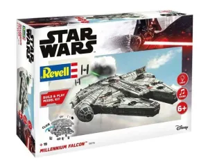 STAR WARS MAQUETA 1/164 MILLENNIUM FALCON BUILD & PLAY CON LUZ Y SONIDO    