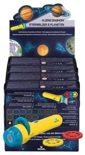 LINTERNA PROYECTOR CON DIAPOSITIVAS DE PLANETAS                            