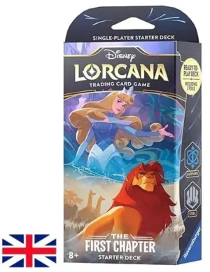 DISNEY LORCANA TCG THE FIRST CHAPTER MAZO DE INICIO ZAFIRO - ACERO (INGLÉS)