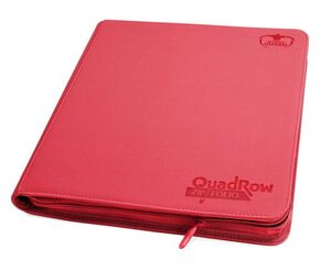ULTIMATE GUARD 12-POCKET QUADROW ZIPFOLIO XENOSKIN ROJO                    