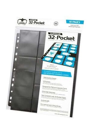 ULTIMATE GUARD 32-POCKET PAGES ESTANDAR & MINI AMERICAN NEGRO (10)         