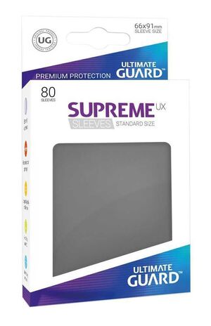 ULTIMATE GUARD SUPREME UX FUNDAS CARTAS TAMAÑO ESTANDAR GRIS OSCURO (80)   