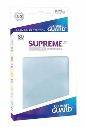 ULTIMATE GUARD SUPREME UX FUNDAS CARTAS TAMAÑO ESTANDAR TRANSPARENTE (80)  