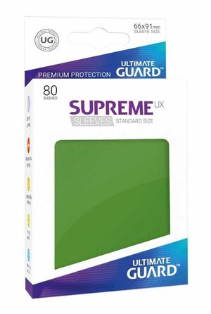 ULTIMATE GUARD SUPREME UX FUNDAS CARTAS TAMAÑO ESTANDAR VERDE (80)         