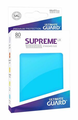 ULTIMATE GUARD SUPREME UX FUNDAS CARTAS TAMAÑO ESTANDAR AZUL CELESTE (80)  