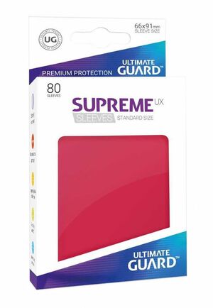 ULTIMATE GUARD SUPREME UX FUNDAS CARTAS TAMAÑO ESTANDAR ROJO (80)          