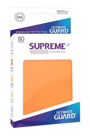 ULTIMATE GUARD SUPREME UX FUNDAS CARTAS TAMAÑO ESTANDAR NARANJA (80)       