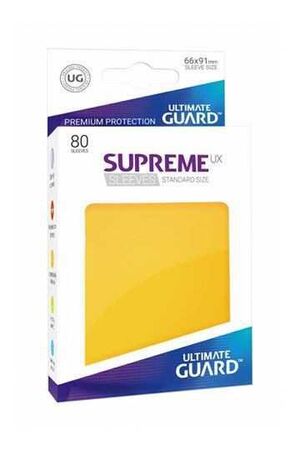 ULTIMATE GUARD SUPREME UX FUNDAS CARTAS TAMAÑO ESTANDAR AMARILLO (80)      