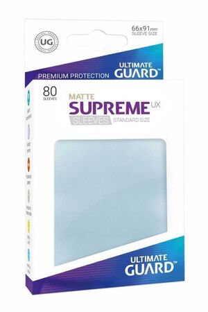 ULTIMATE GUARD SUPREME UX FUNDAS CARTAS TAMAÑO STANDARD TRANSPARENTE MATE  