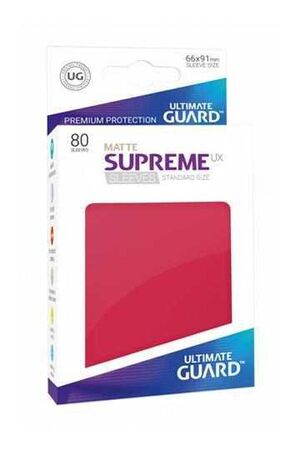 ULTIMATE GUARD SUPREME UX FUNDAS CARTAS TAMAÑO ESTANDAR ROJO MATE (80)     