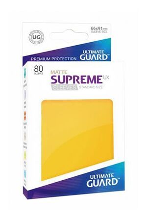 ULTIMATE GUARD SUPREME UX FUNDAS CARTAS TAMAÑO ESTANDAR AMARILLO MATE (80) 