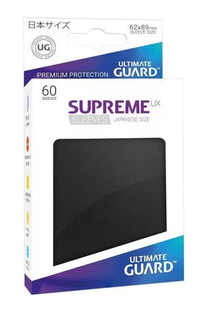 ULTIMATE GUARD SUPREME UX FUNDAS CARTAS TAMAÑO JAPONES NEGRO (60)          