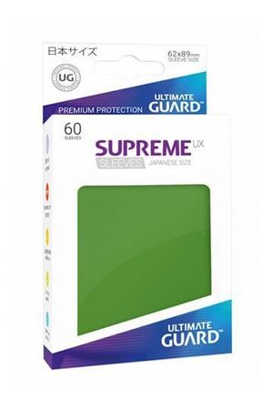 ULTIMATE GUARD SUPREME UX FUNDAS CARTAS TAMAÑO JAPONES VERDE (60)          