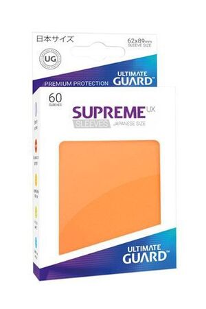 ULTIMATE GUARD SUPREME UX FUNDAS CARTAS TAMAÑO JAPONES NARANJA (60)        