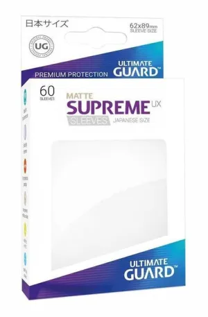 ULTIMATE GUARD SUPREME UX FUNDAS CARTAS TAMAÑO JAPONES BLANCO MATE (60)    
