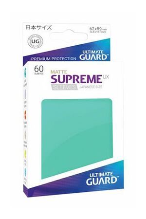 ULTIMATE GUARD SUPREME UX FUNDAS CARTAS TAMAÑO JAPONES TURQUESA MATE (60)  