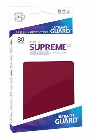 ULTIMATE GUARD SUPREME UX FUNDAS CARTAS TAMAÑO ESTANDAR BORGOÑA MATE (80)  