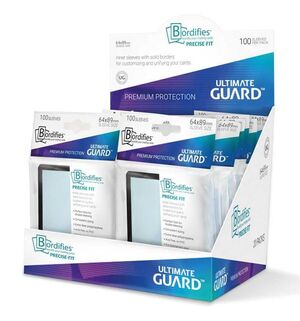 ULTIMATE GUARD BORDIFIES & TRADE PRECISE-FIT SLEEVES FUNDAS STD NEGRO (100)