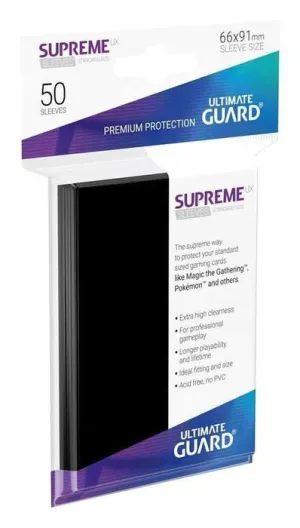 ULTIMATE GUARD SUPREME UX FUNDAS CARTAS TAMAÑO ESTANDAR NEGRO (50)         