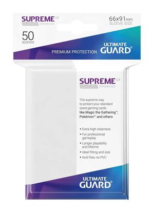 ULTIMATE GUARD SUPREME UX FUNDAS CARTAS TAMAÑO ESTANDAR BLANCO (50)        