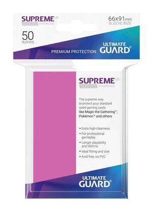 ULTIMATE GUARD SUPREME UX FUNDAS CARTAS TAMAÑO ESTANDAR FUCSIA (50)        