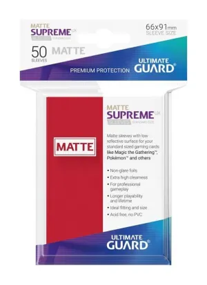 ULTIMATE GUARD SUPREME UX FUNDAS CARTAS TAMAÑO ESTANDAR ROJO MATE (50) ULTIMATE GUARD SUPREME UX FUNDAS CARTAS TAMAÑO ESTANDAR ROJO MATE (50)